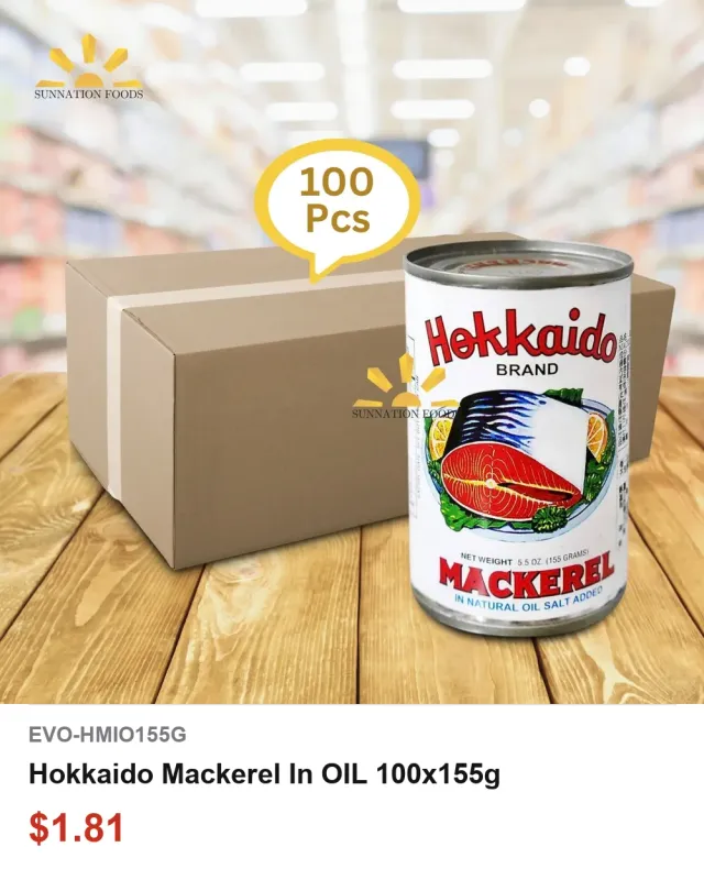 Hokkaido Mackerel In OIL 100x155g