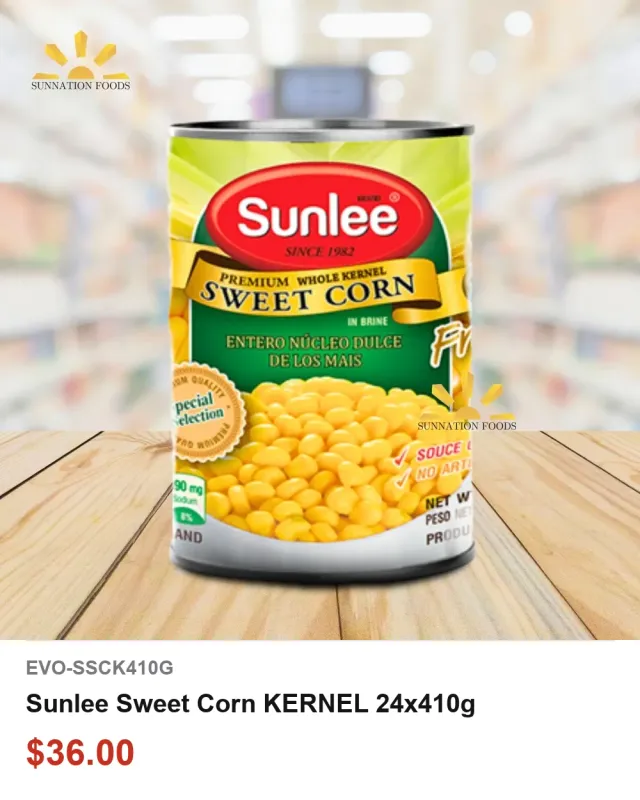 Sunlee Sweet Corn KERNEL 24x410g