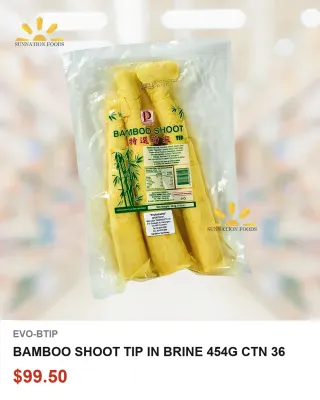 BAMBOO SHOOT TIP IN BRINE 454G CTN 36