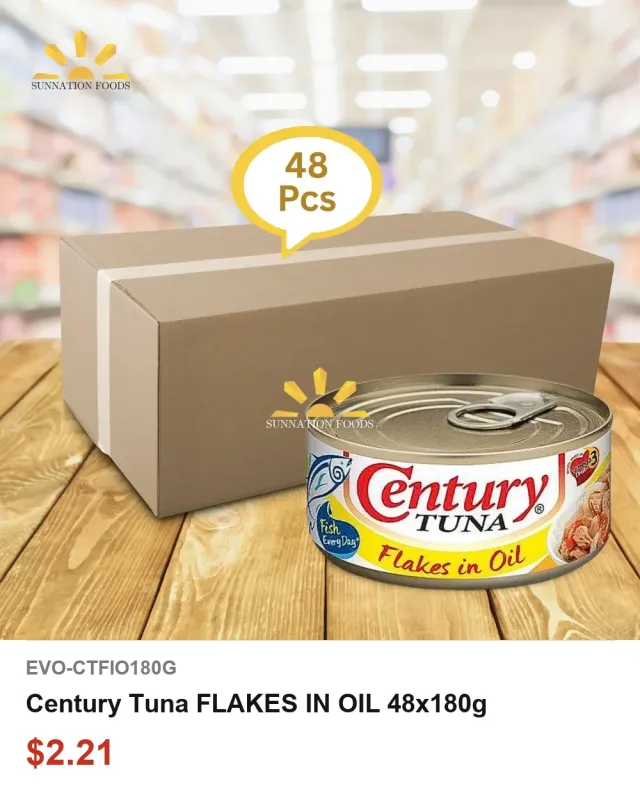 Century Tuna FLAKES IN OIL 48x180g