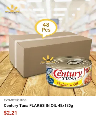 Century Tuna FLAKES IN OIL 48x180g