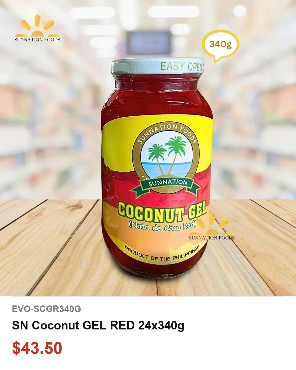 SN Coconut GEL RED 24x340g