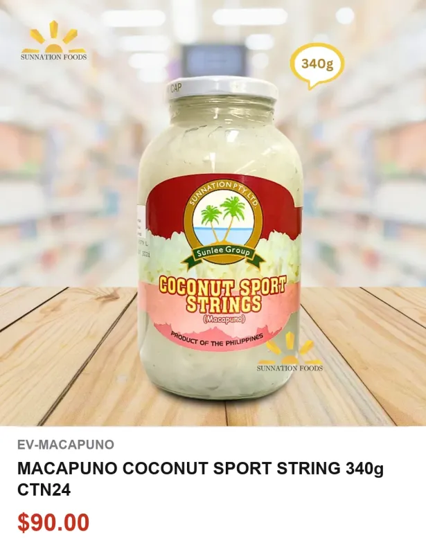 MACAPUNO COCONUT SPORT STRING 340g CTN24