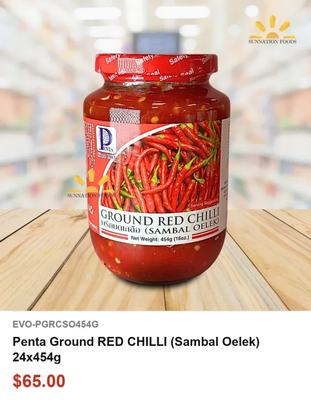 Penta Ground RED CHILLI (Sambal Oelek) 24x454g