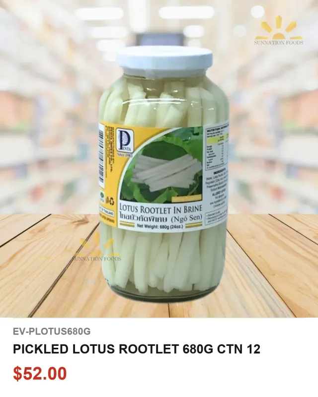 PICKLED LOTUS ROOTLET 680G CTN 12