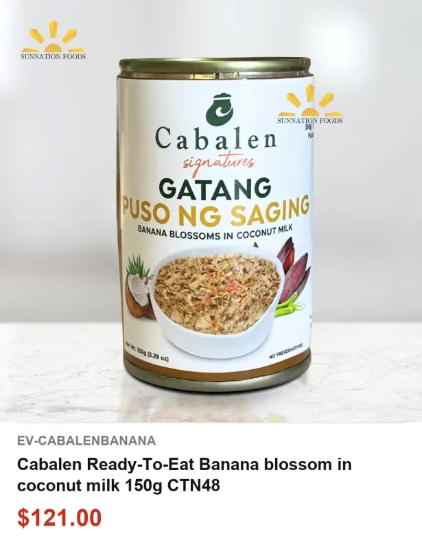 Cabalen Ready-To-Eat Banana blossom in coconut milk 150g CTN48