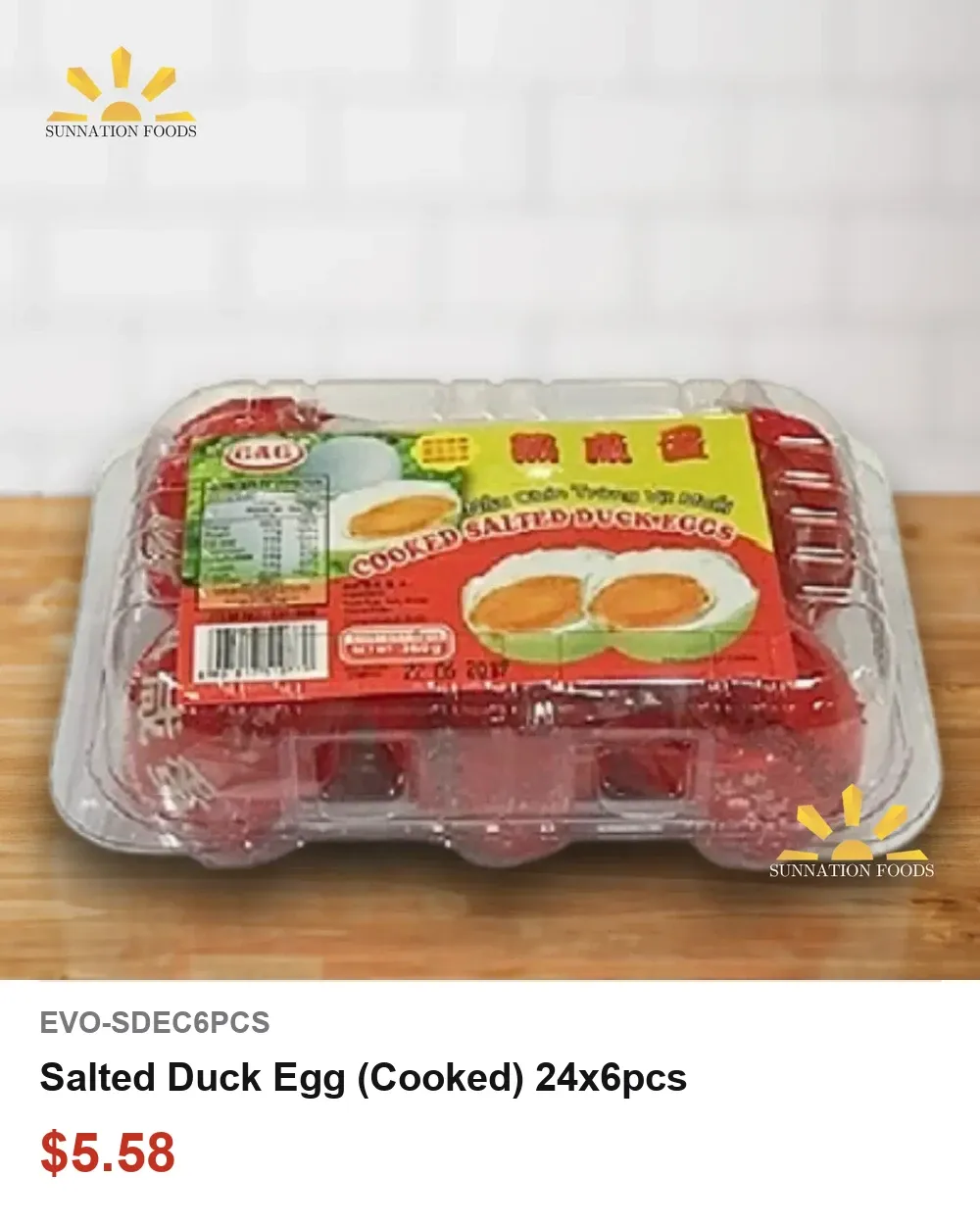 Salted Duck Egg (Cooked) 24x6pcs
