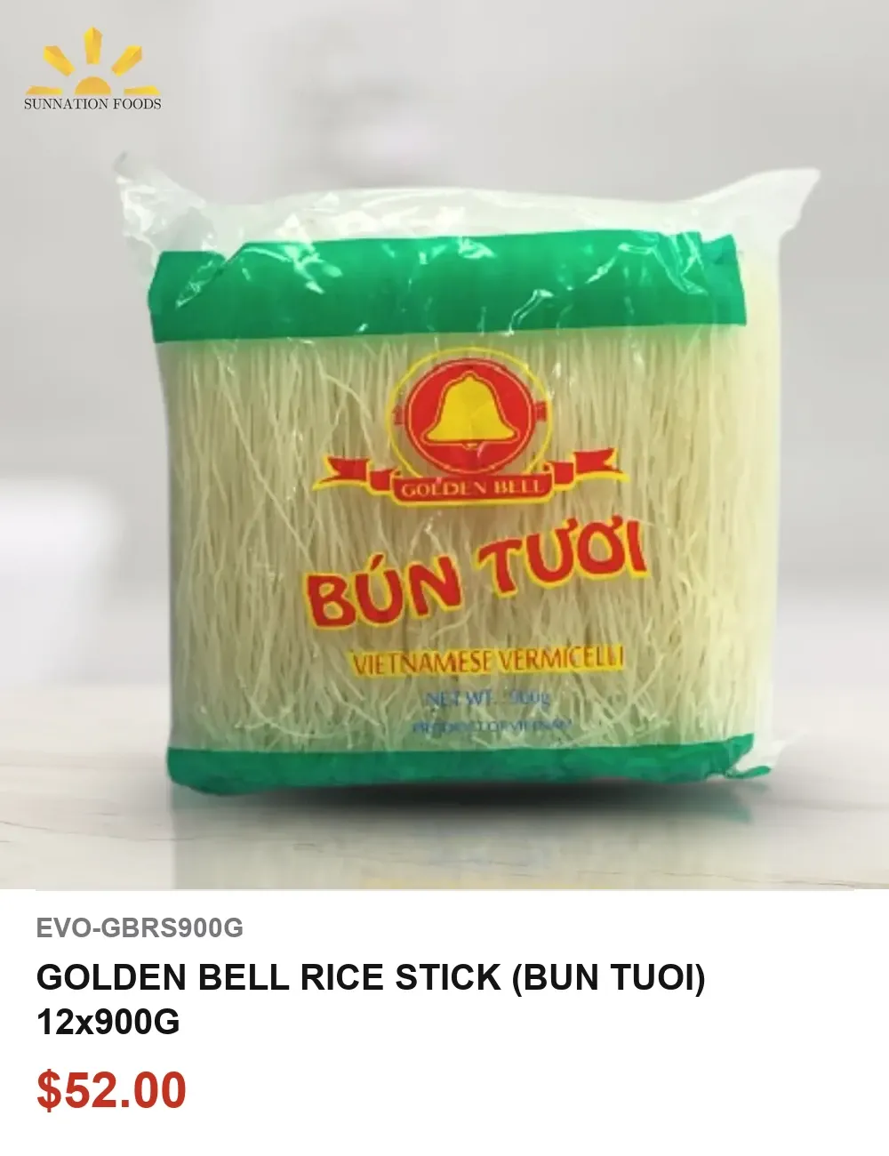 GOLDEN BELL RICE STICK (BUN TUOI) 12x900G