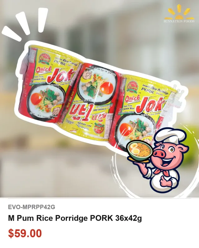 M Pum Rice Porridge PORK 36x42g