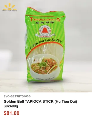 Golden Bell TAPIOCA STICK (Hu Tieu Dai) 30x400g