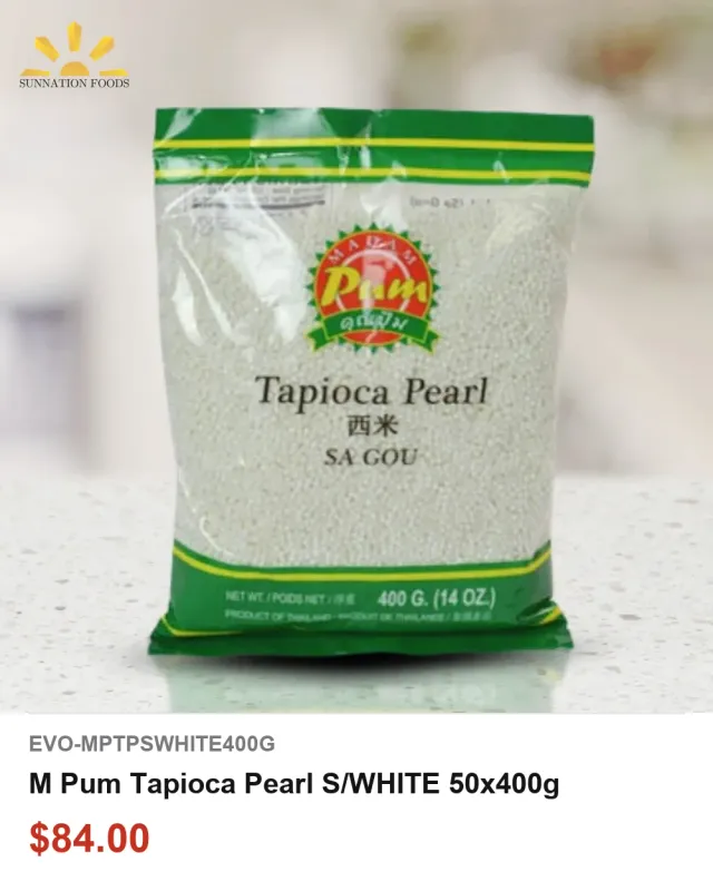 M Pum Tapioca Pearl S-WHITE 50x400g