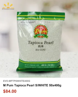 M Pum Tapioca Pearl S-WHITE 50x400g