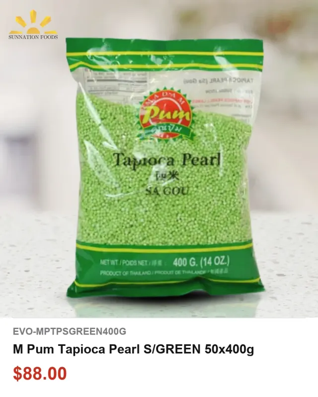 M Pum Tapioca Pearl S-GREEN 50x400g