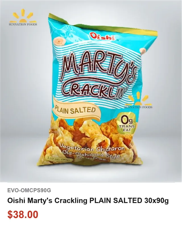 Oishi Marty's Crackling PLAIN SALTED 30x90g