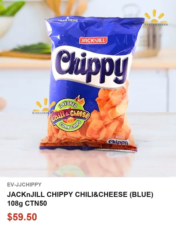 JACKnJILL CHIPPY CHILI&amp;CHEESE (BLUE) 108g CTN50