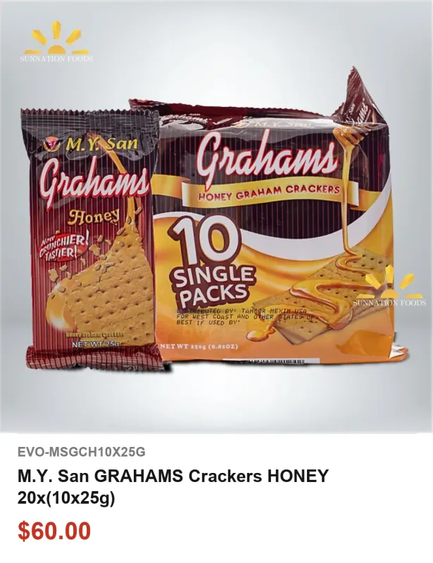 M.Y. San GRAHAMS Crackers HONEY 20x(10x25g)