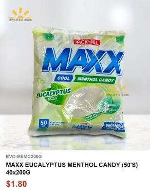 MAXX EUCALYPTUS MENTHOL CANDY (50's) 40x200G