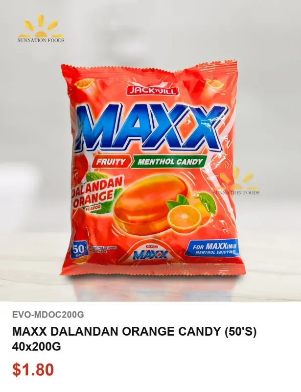 MAXX DALANDAN ORANGE CANDY (50's) 40x200G