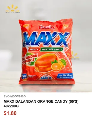 MAXX DALANDAN ORANGE CANDY (50's) 40x200G