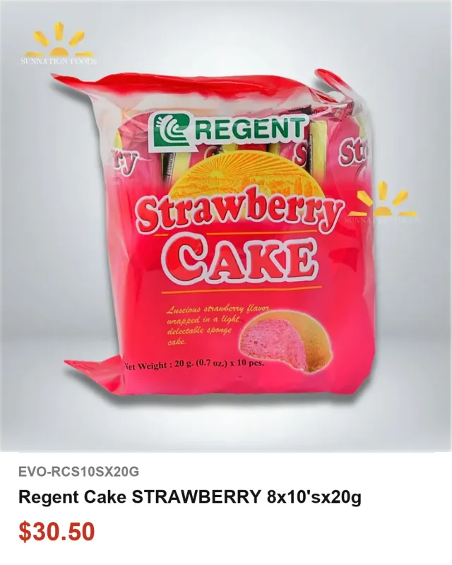 Regent Cake STRAWBERRY 8x10'sx20g