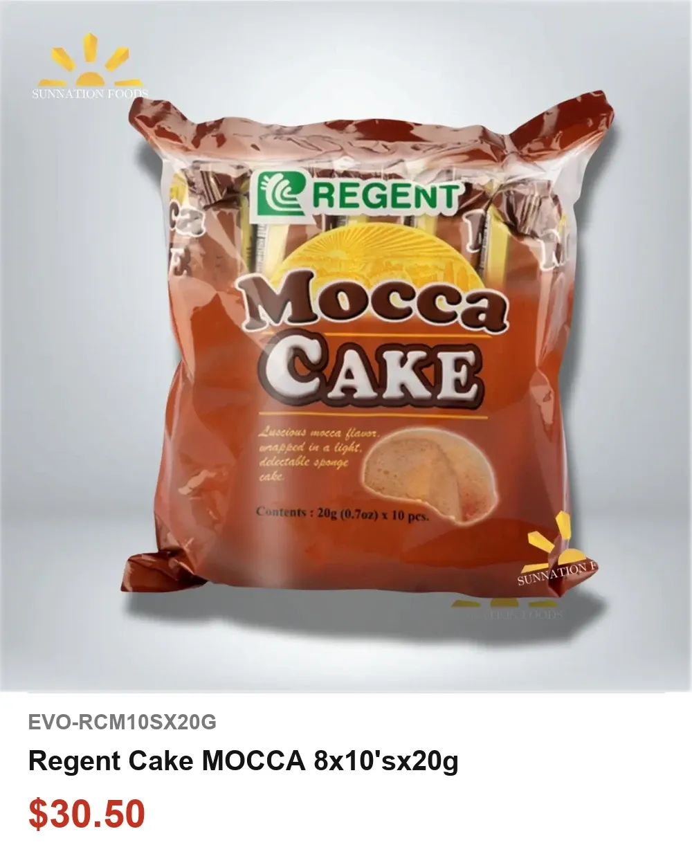 Regent Cake MOCCA 8x10'sx20g