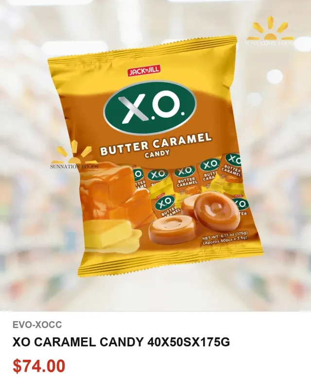 XO CARAMEL CANDY 40X50SX175G