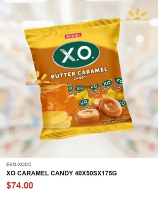 XO CARAMEL CANDY 40X50SX175G