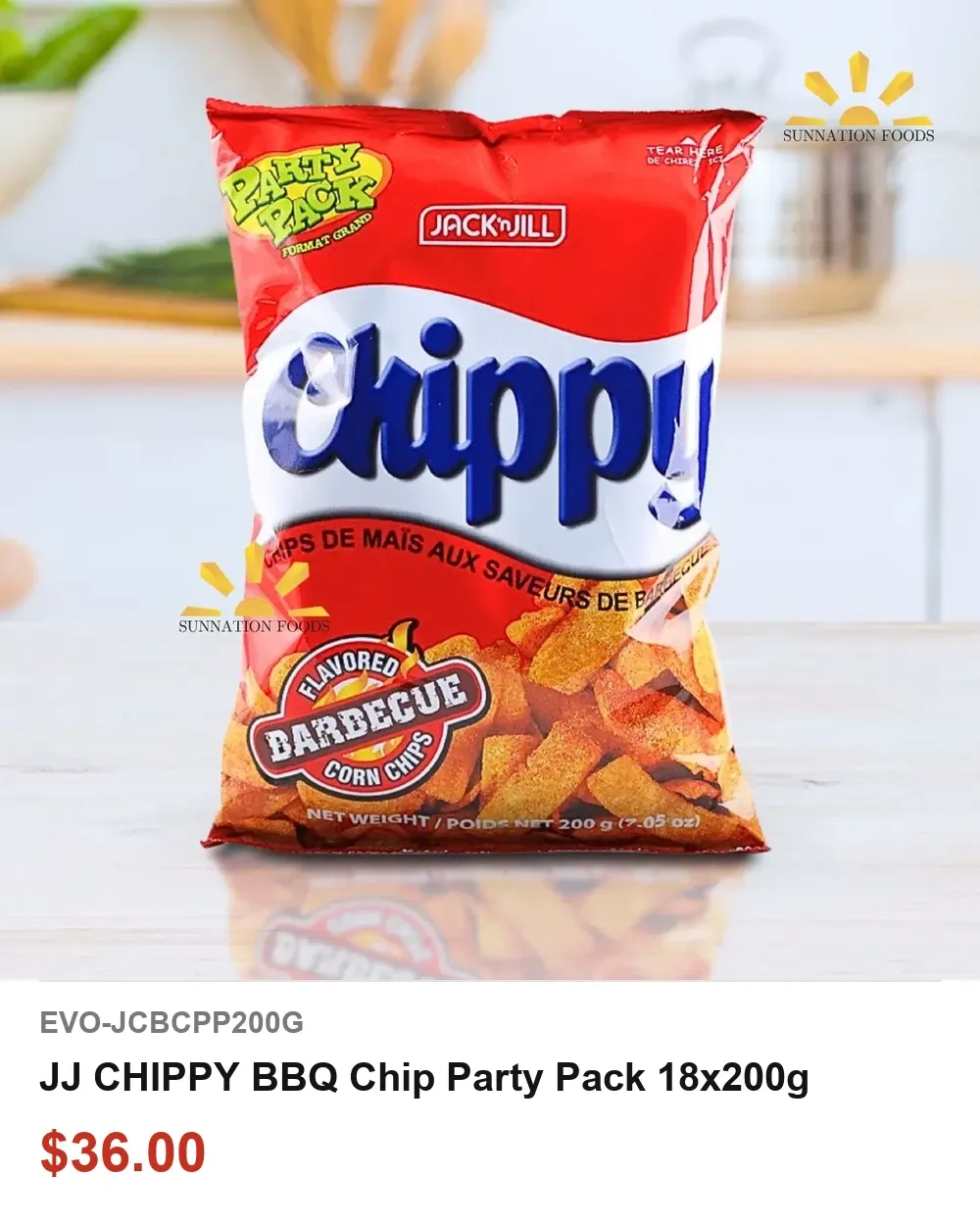 JJ CHIPPY BBQ Chip Party Pack 18x200g