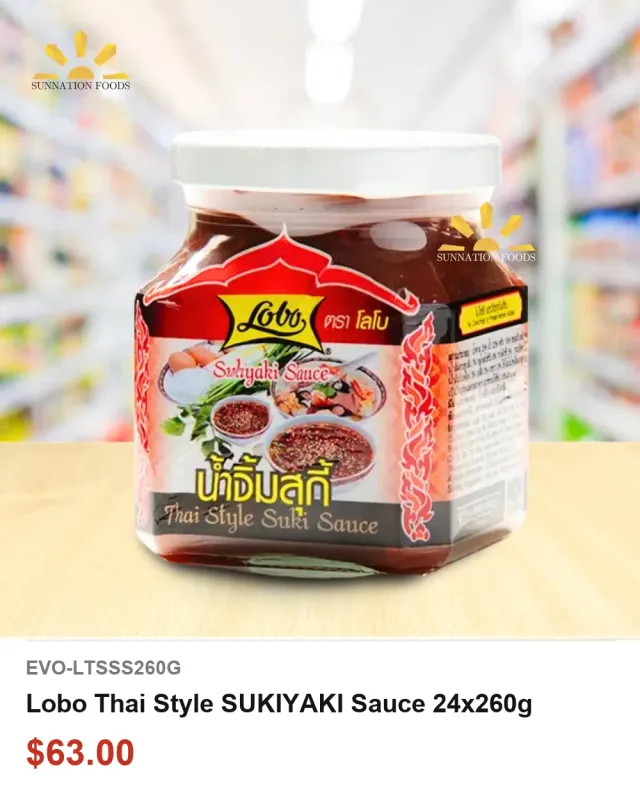 Lobo Thai Style SUKIYAKI Sauce 24x260g