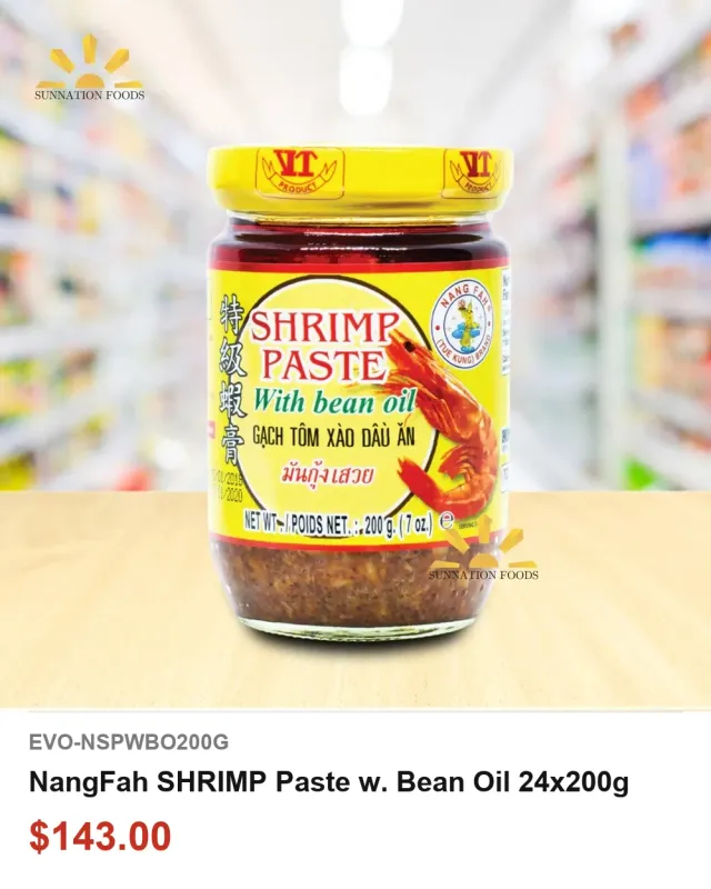 NangFah SHRIMP Paste w. Bean Oil 24x200g