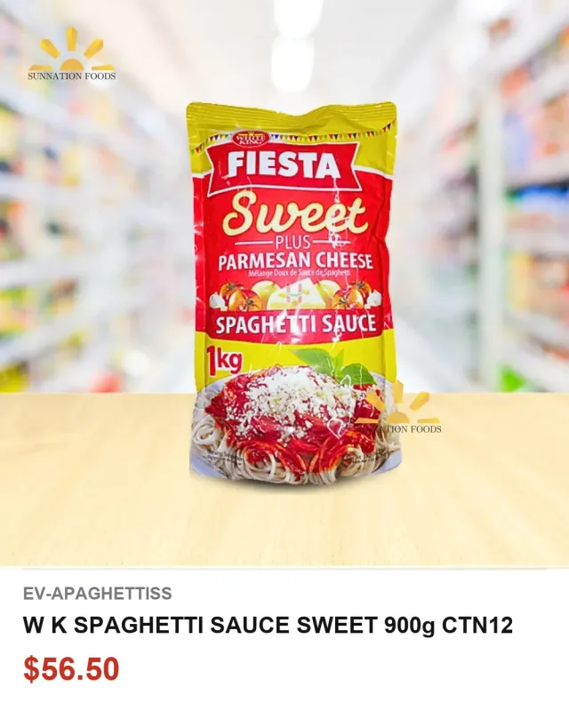 W K SPAGHETTI SAUCE SWEET 900g CTN12