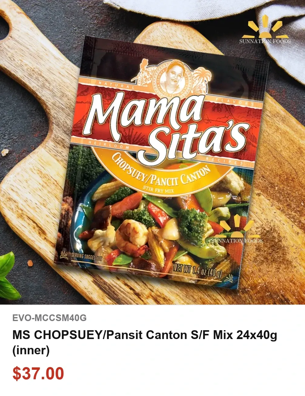 MS CHOPSUEY-Pansit Canton S-F Mix 24x40g (inner)