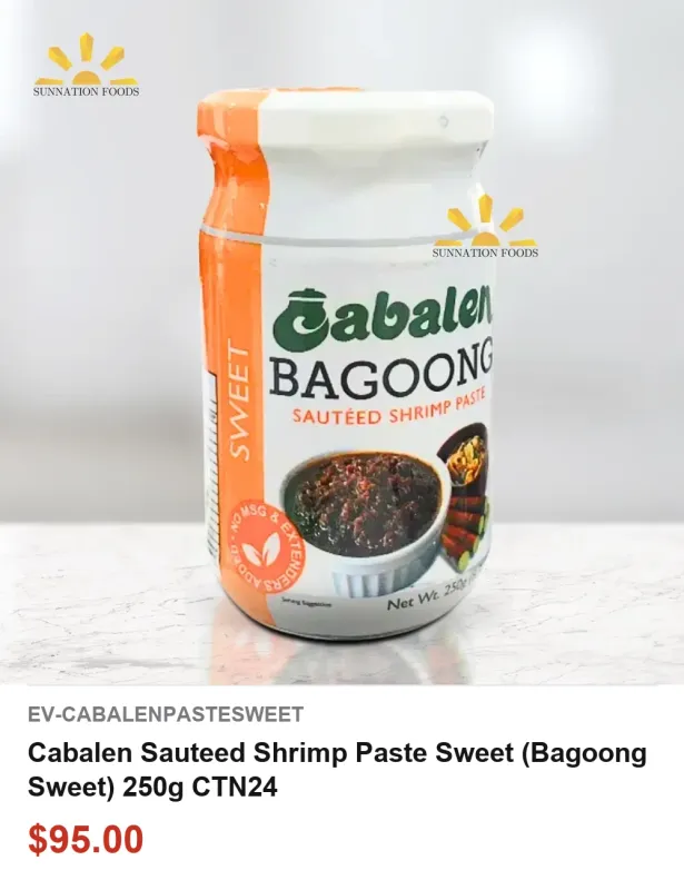 Cabalen Sauteed Shrimp Paste Sweet (Bagoong Sweet) 250g CTN24