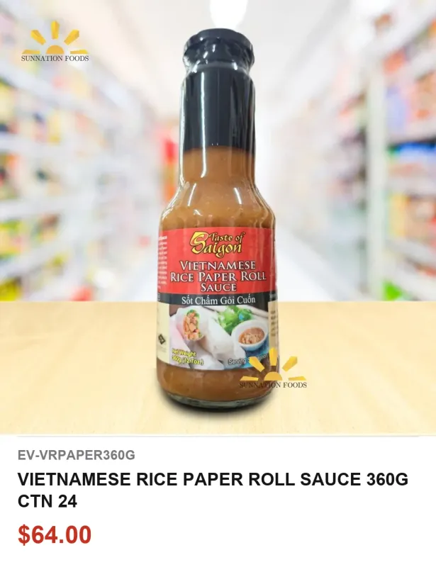 VIETNAMESE RICE PAPER ROLL SAUCE 360G CTN 24