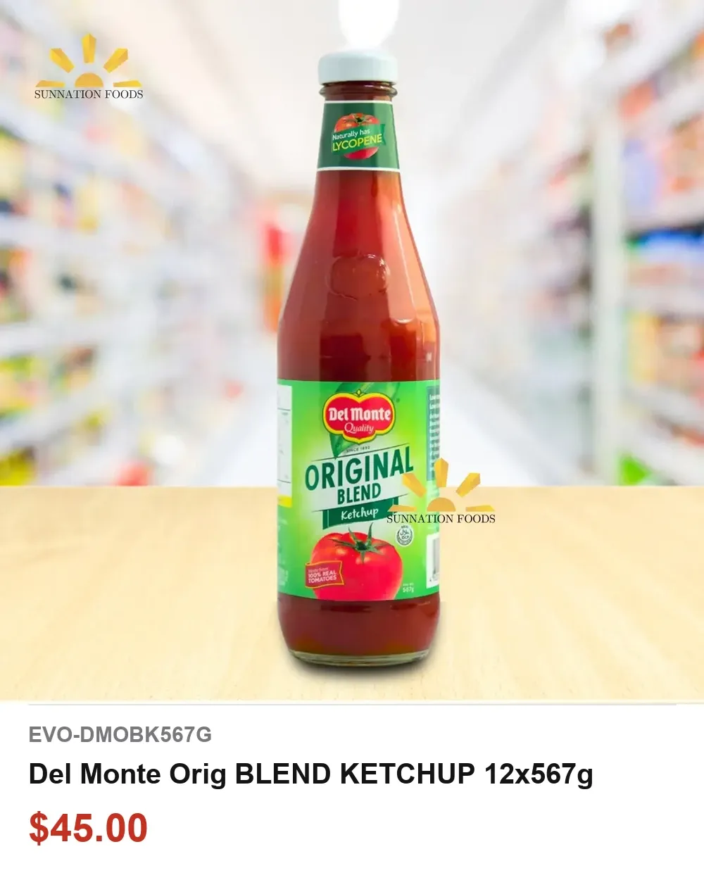 Del Monte Orig BLEND KETCHUP 12x567g