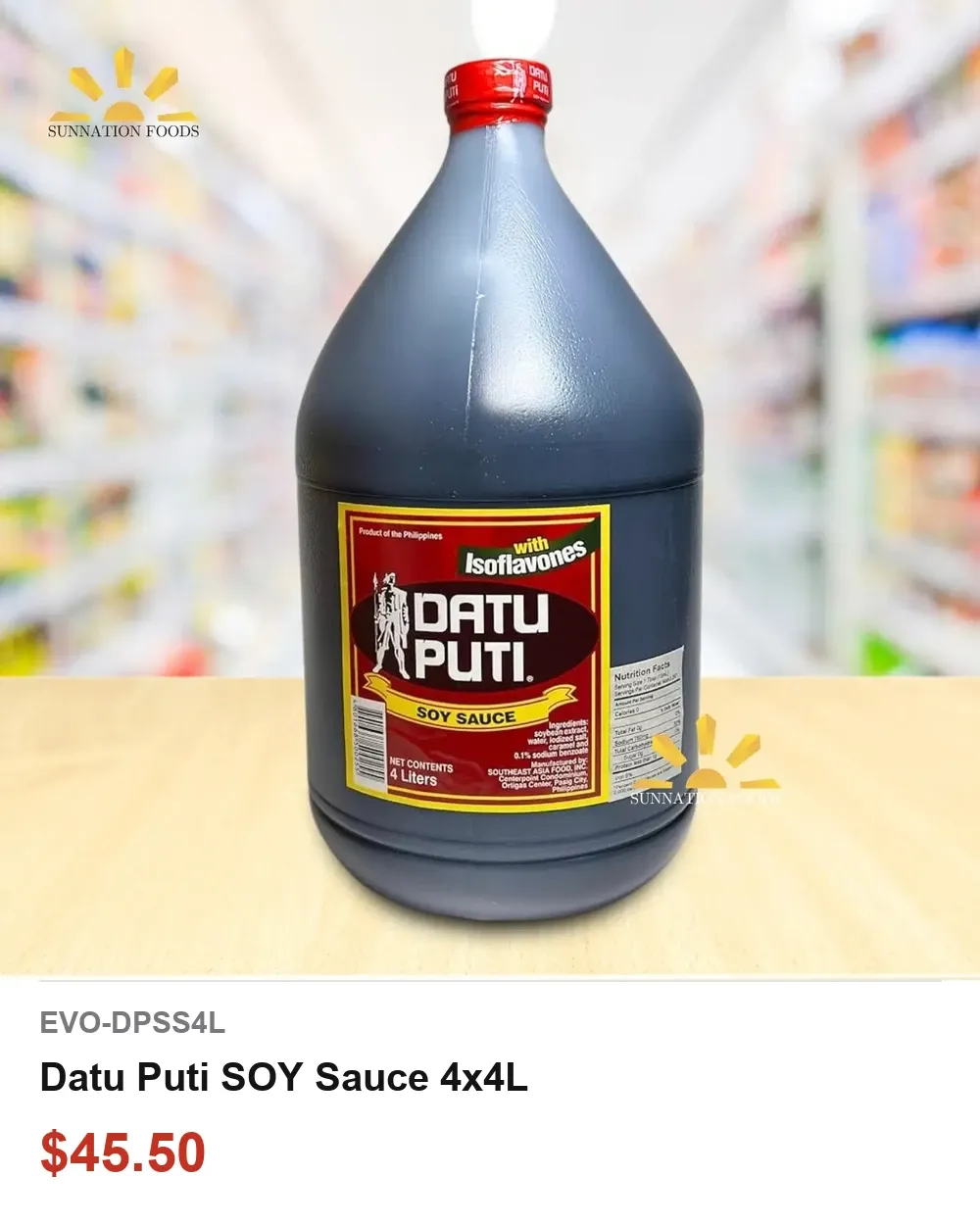Datu Puti SOY Sauce 4x4L