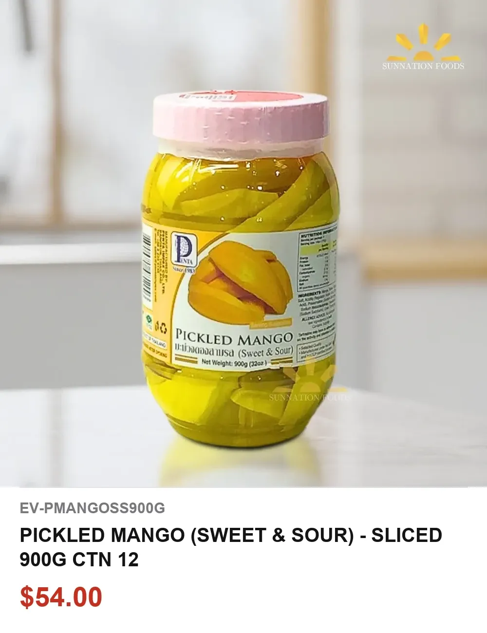 PICKLED MANGO (SWEET &amp; SOUR) - SLICED 900G CTN 12