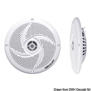 Coppia di casse stereo ultra piatte doppio cono bianche 6,5