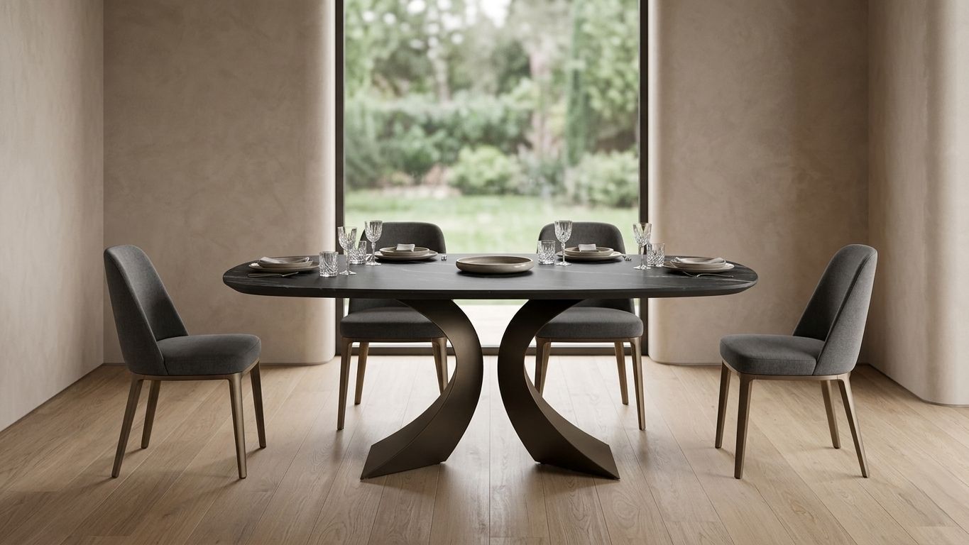 Tavolo Allungabile con Piano in Ceramica  ADRIANO