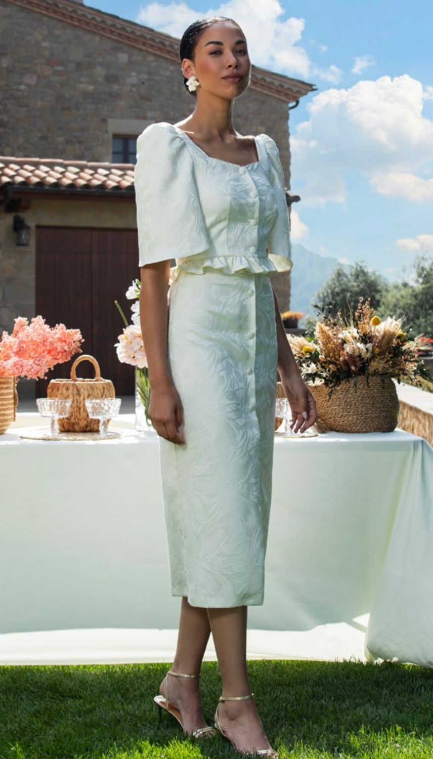 Conjunto brocado Turquesa- BETZZIA