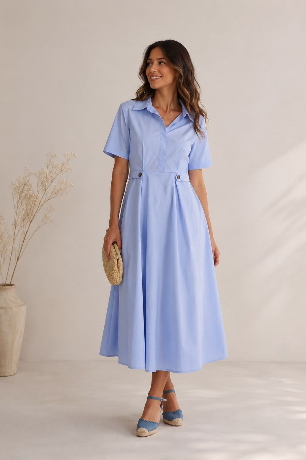 Vestido Clau Azul - Mimi Mua
