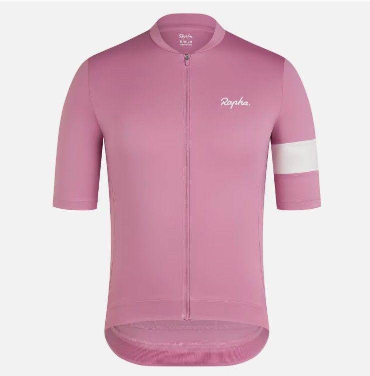 Rapha Core Lightweight Cycling Jersey - Dusty Mauve/ White