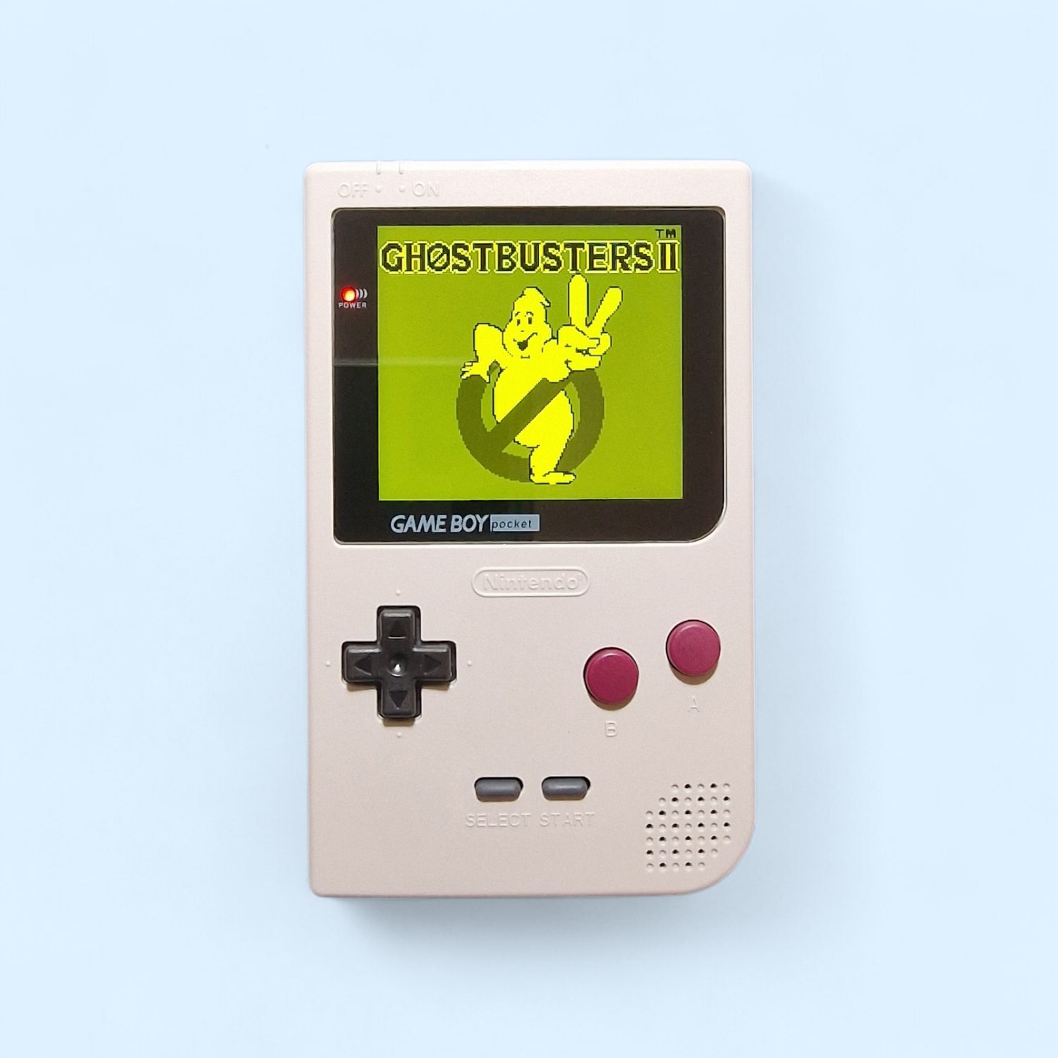 GameBoy Pocket mit laminiertem IPS Q5 Farbdisplay und brandneuem Gehäuse im GameBoy Classic Design