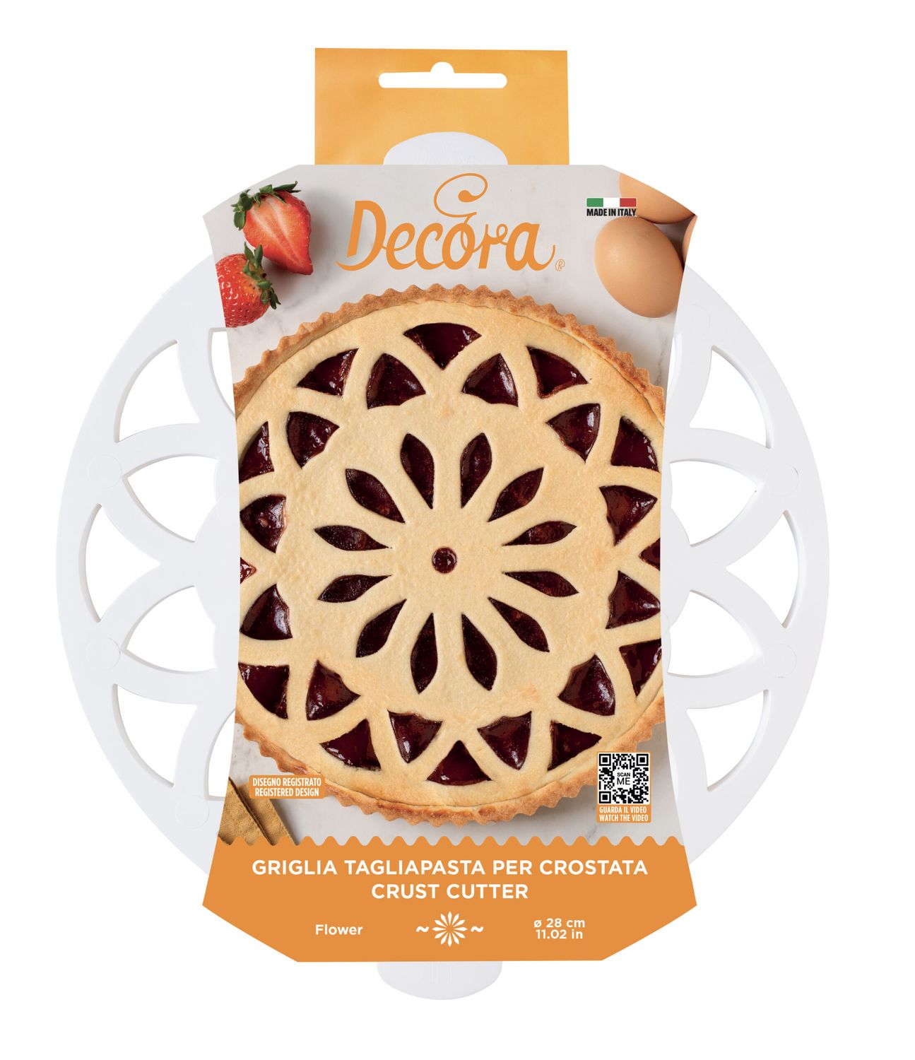 Griglia Crostata Tagliapasta Fiore Diam.28