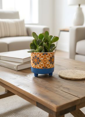 Succulent in a Decorative Ceramic Pot