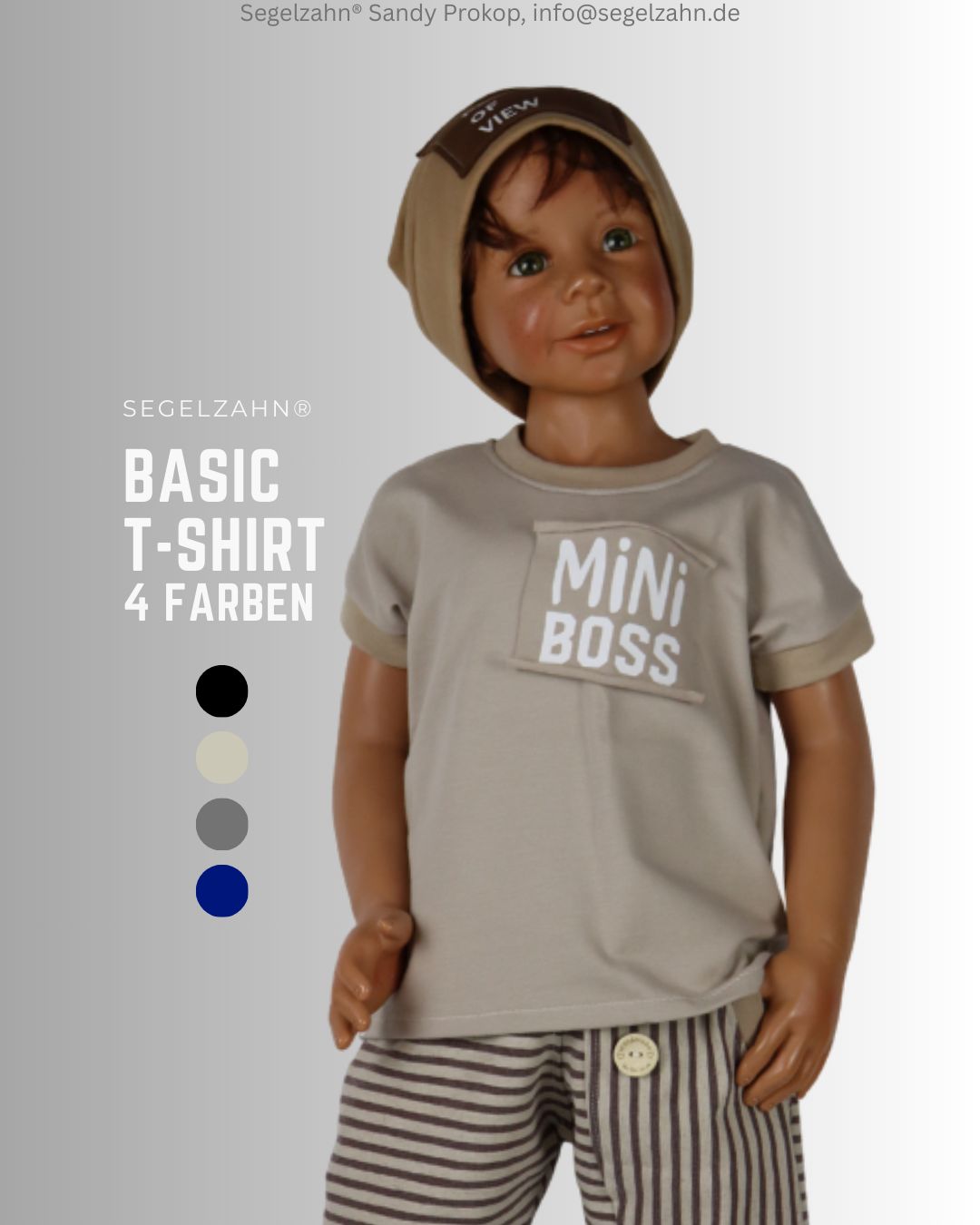 Basic T-Shirt für Kinder, Unisex Sweatshirt kurzarm aus weichem French Terry Sweatstoff mit frechem Spruch auf Brustpatch ( M