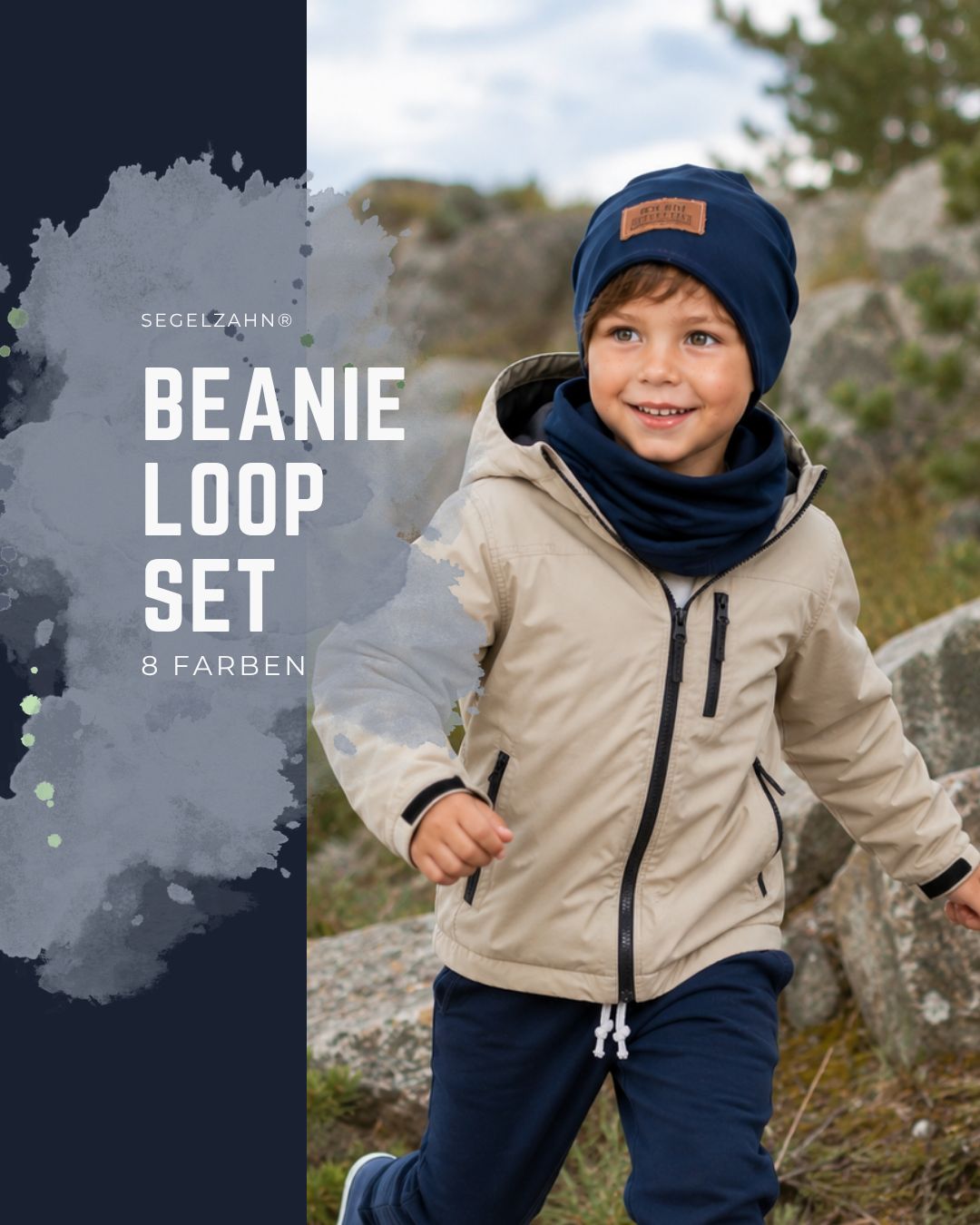 Beanie Loop Set Kinder 8 Farben | personalisierbar | mit Spruch | Kindermütze Schal Unisex | gefüttert Fleece oder ungefüttert | Kindermütze Beanie Loop Set Kinder 8 Farben | personalisierbar | mit Spruch | Kindermütze Schal Unisex | gefüttert Fleece oder ungefüttert | Kindermütze