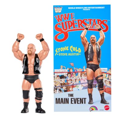WWE Superstar Mattel LJN Stone Cold Steve Austin Blue Card Action Figures