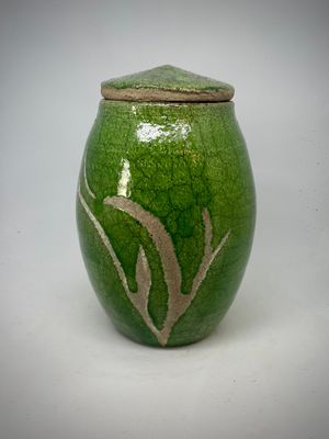 Grüne Raku-Urne, S Grüne Raku-Urne, S