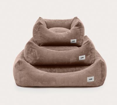 Hundebett Cord "Snozy" taupe